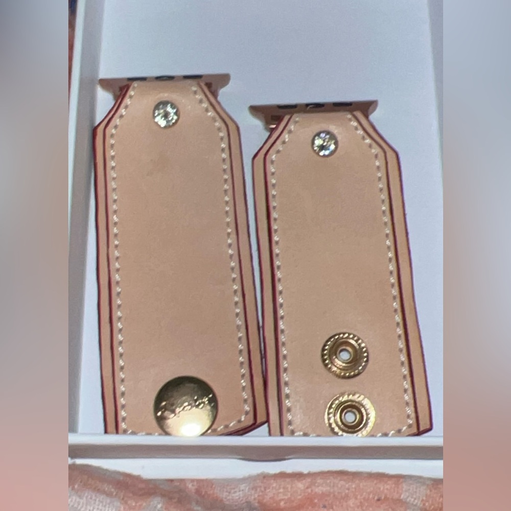 Vachetta leather Apple Watch bow band